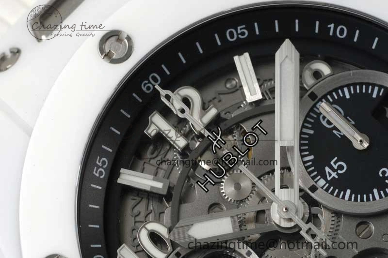 Reliable Big Bang Unico White Ceramic ZF 1:1 Best Edition Skeleton Dial on White Rubber Strap A 6772