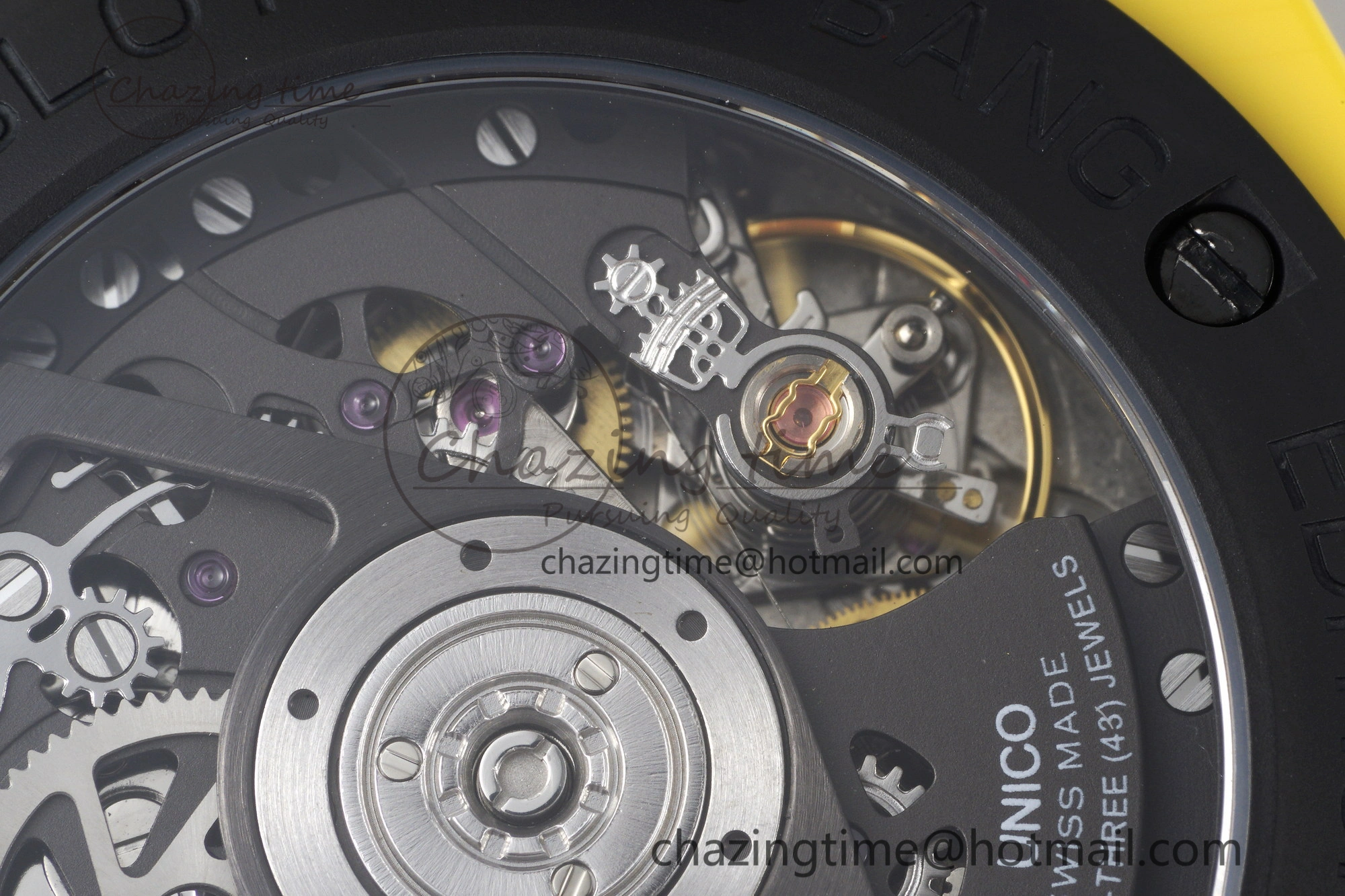 Big Bang Unico Yellow Magic Ceramic BBF 1:1 Best Edition Skeleton Dial on Yellow Rubber Strap A Tailored 6746