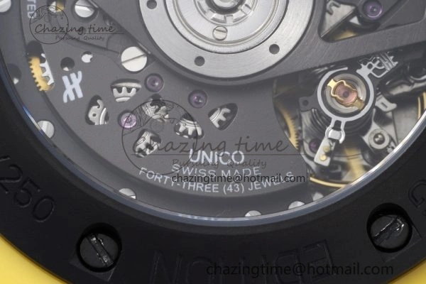 Big Bang Unico Yellow Magic Ceramic BBF 1:1 Best Edition Skeleton Dial on Yellow Rubber Strap A Tailored 6746