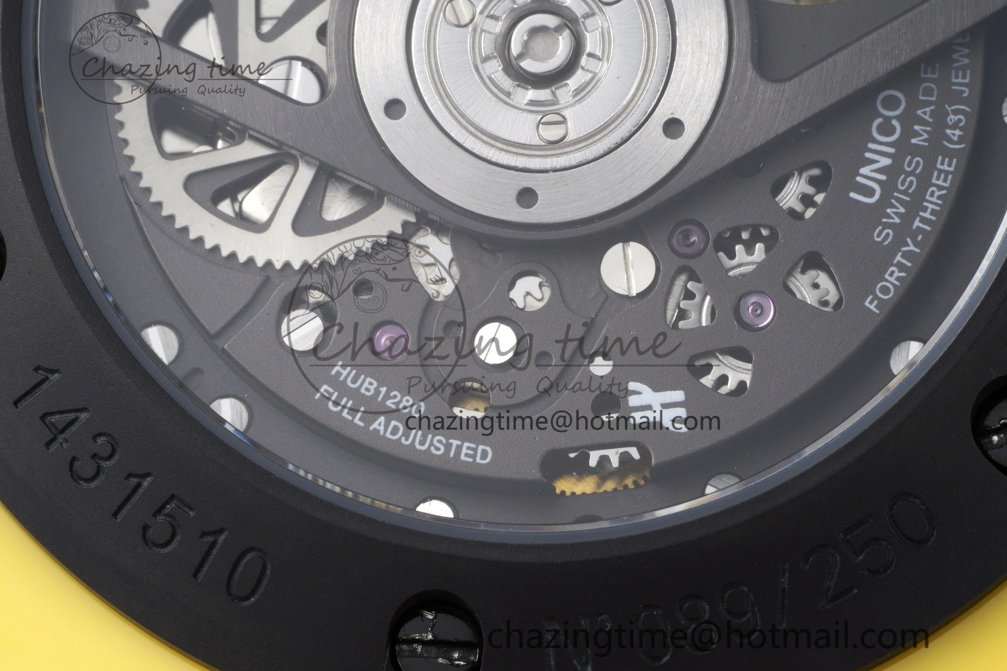 Big Bang Unico Yellow Magic Ceramic BBF 1:1 Best Edition Skeleton Dial on Yellow Rubber Strap A Tailored 6746
