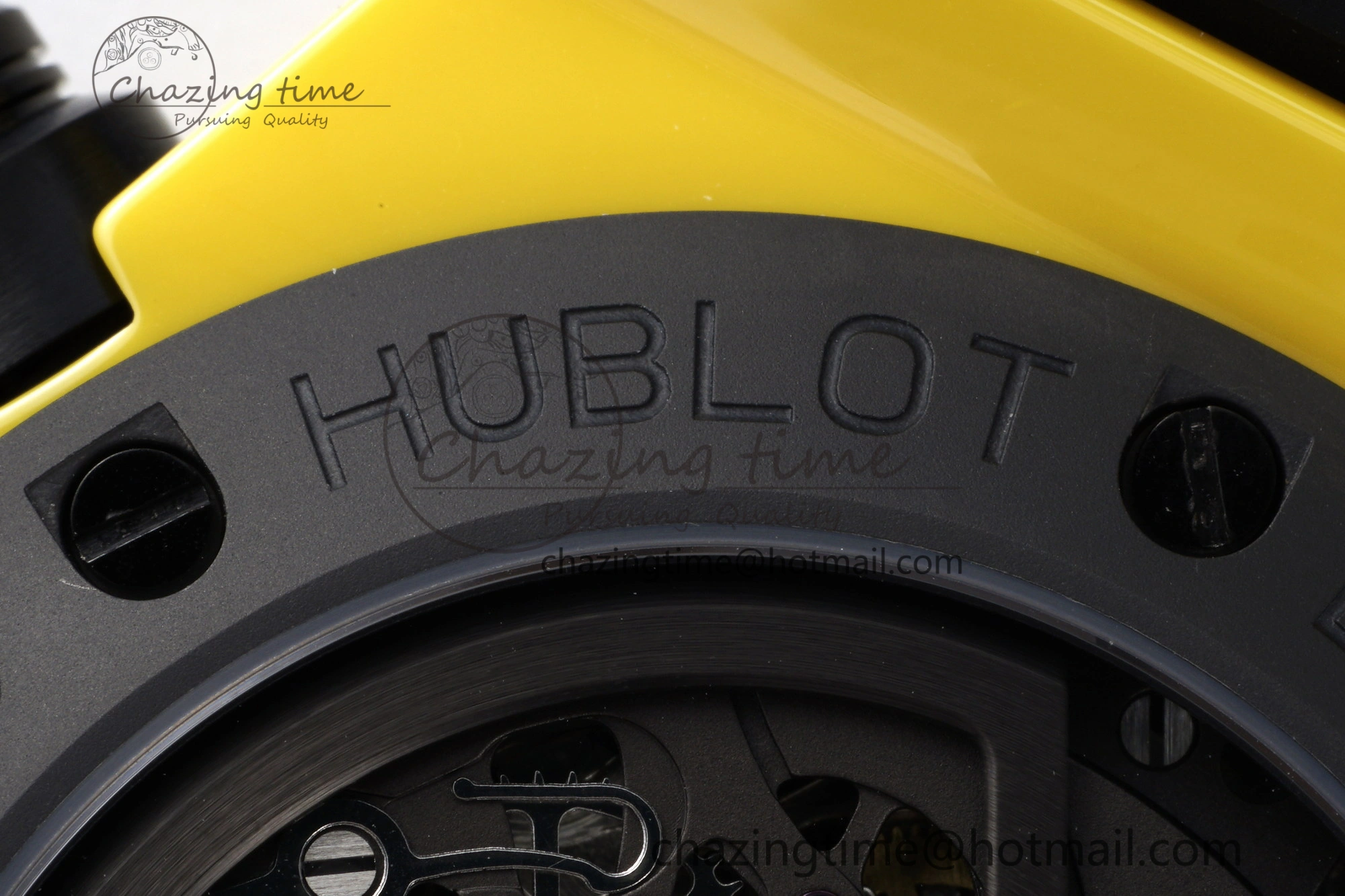 Big Bang Unico Yellow Magic Ceramic BBF 1:1 Best Edition Skeleton Dial on Yellow Rubber Strap A Tailored 6746