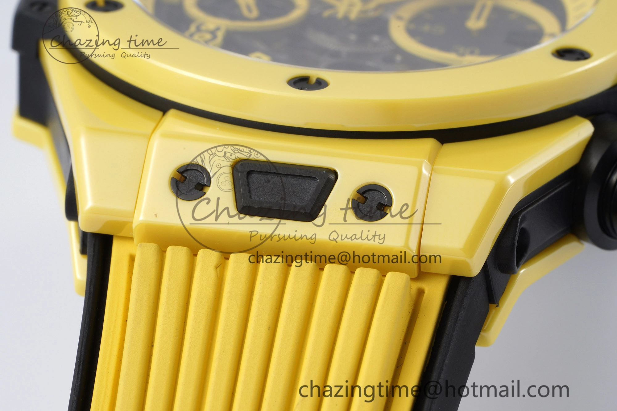 Big Bang Unico Yellow Magic Ceramic BBF 1:1 Best Edition Skeleton Dial on Yellow Rubber Strap A Tailored 6746