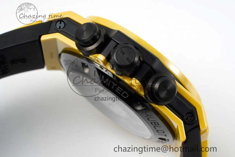 Unique Big Bang Unico Yellow Magic Ceramic ZF 1:1 Best Edition Skeleton Dial on Yellow Rubber Strap A 6773