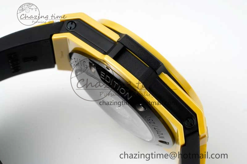 Unique Big Bang Unico Yellow Magic Ceramic ZF 1:1 Best Edition Skeleton Dial on Yellow Rubber Strap A 6773