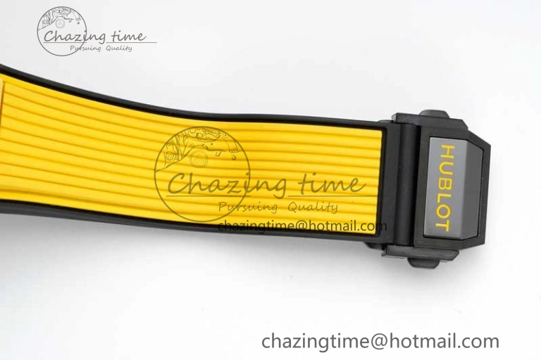 Unique Big Bang Unico Yellow Magic Ceramic ZF 1:1 Best Edition Skeleton Dial on Yellow Rubber Strap A 6773