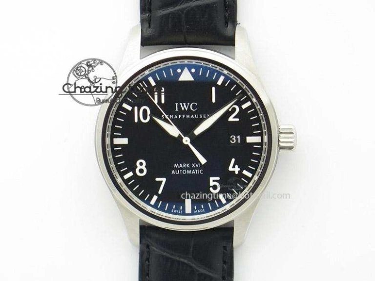 Stylish Big Pilot 5019 Ceramic Case Black Dial Green Markers Asian 23J 7396