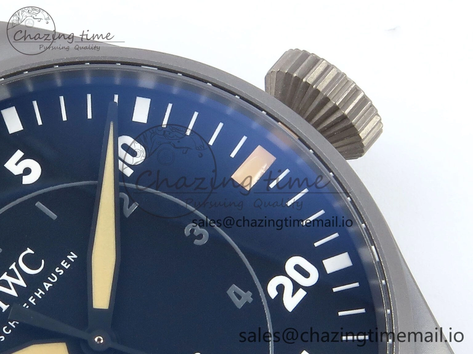 Original Big Pilot IW329701 M+F 1:1 Best Edition Black Dial on Brown Leather Strap MY 7005