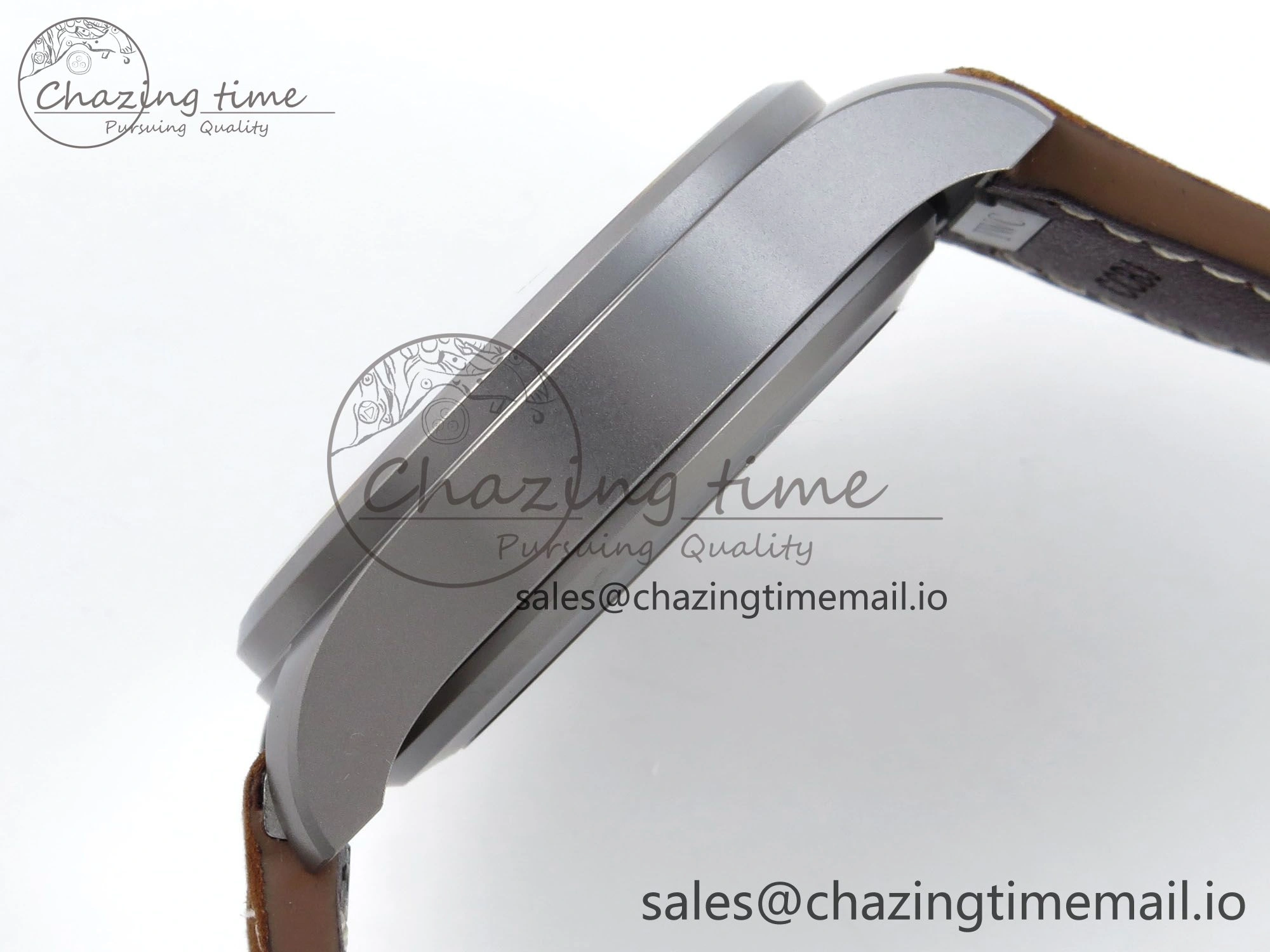 Original Big Pilot IW329701 M+F 1:1 Best Edition Black Dial on Brown Leather Strap MY 7005