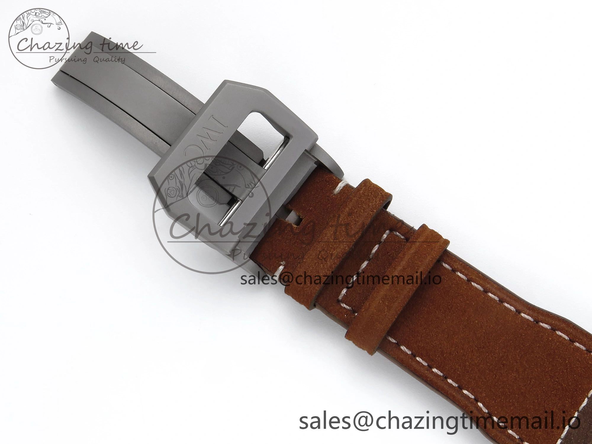 Original Big Pilot IW329701 M+F 1:1 Best Edition Black Dial on Brown Leather Strap MY 7005
