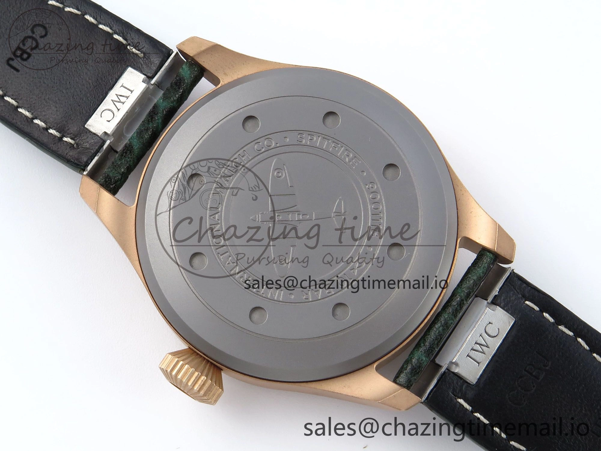 Big Pilot IW329702 M+F 1:1 Best Edition Green Dial on Green Leather Strap MY Casual 7006