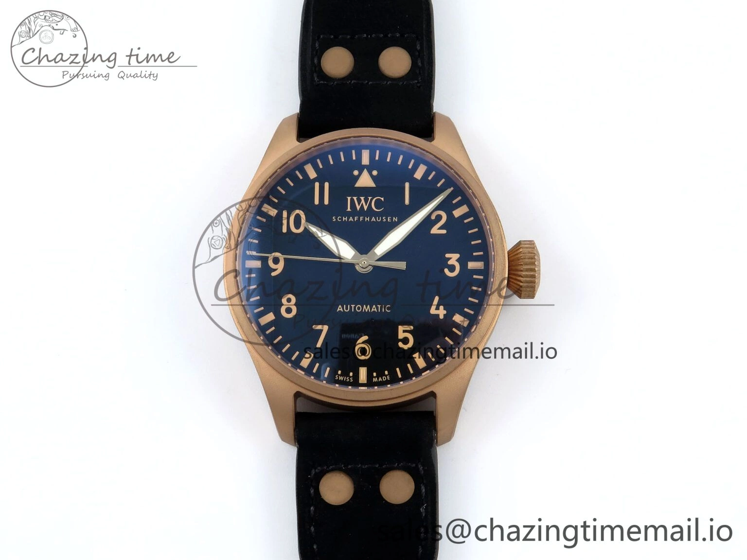 Lightweight Big Pilot IW329703 M+F 1:1 Best Edition Black Dial on Black Nylon Strap MY 7004