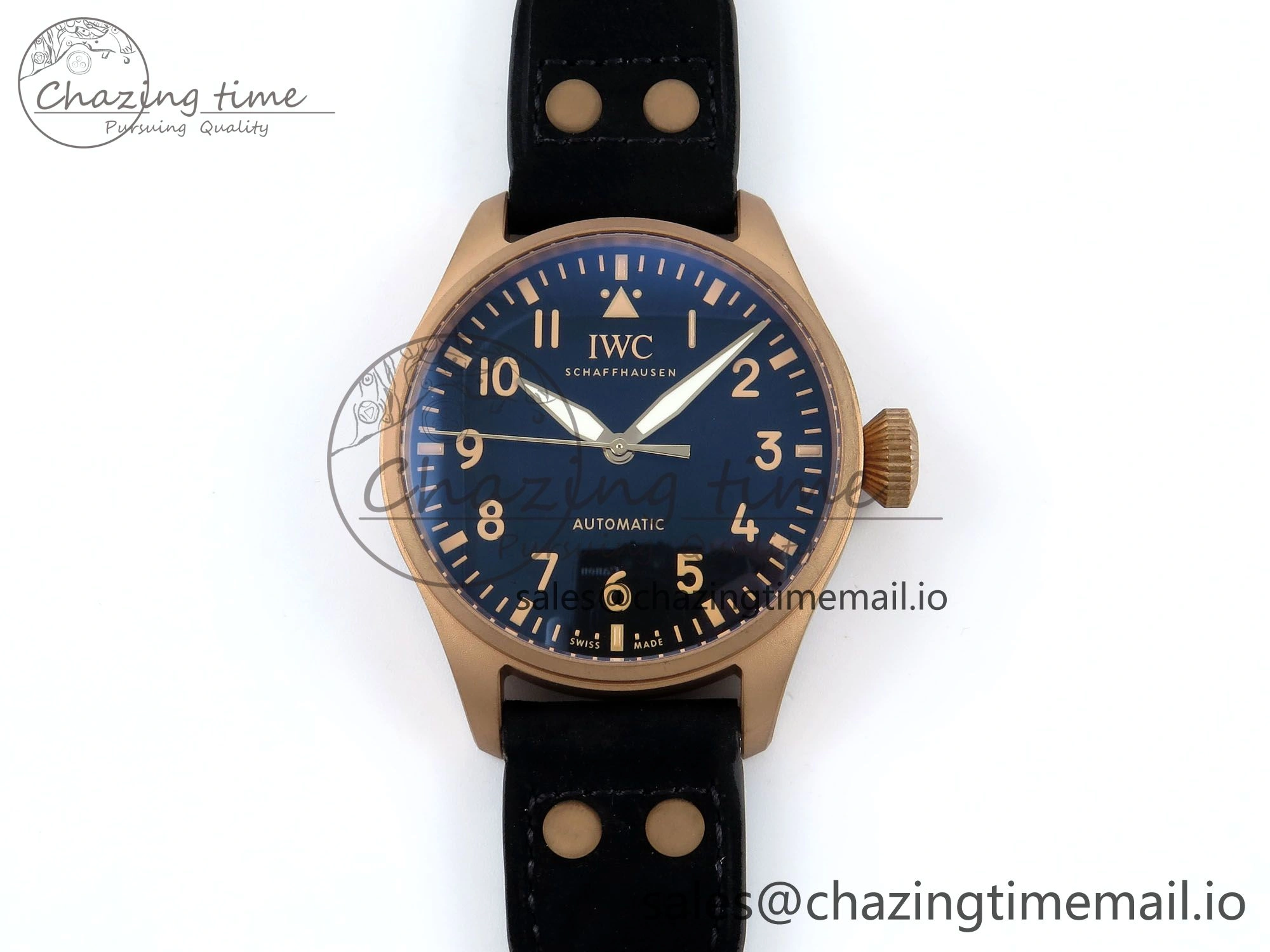 Lightweight Big Pilot IW329703 M+F 1:1 Best Edition Black Dial on Black Nylon Strap MY 7004