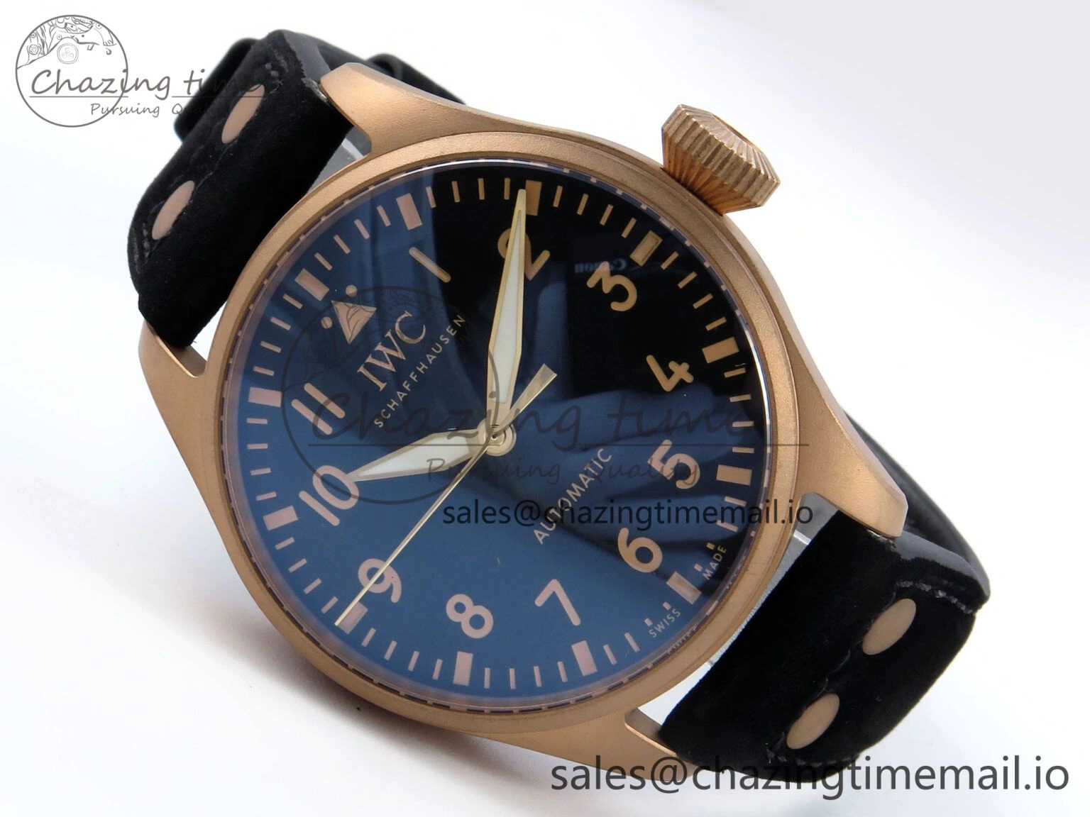 Lightweight Big Pilot IW329703 M+F 1:1 Best Edition Black Dial on Black Nylon Strap MY 7004