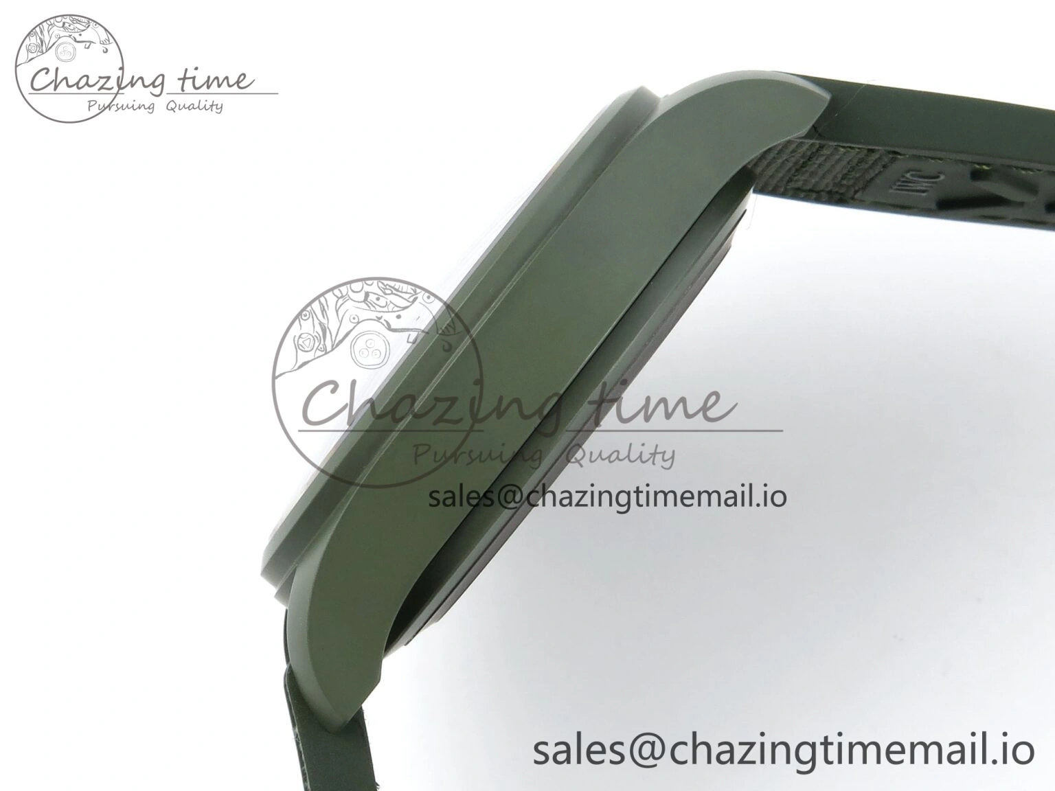 Resilient Big Pilot IW329802 M+F 1:1 Best Edition Green Dial on Green Nylon Strap MY 7002