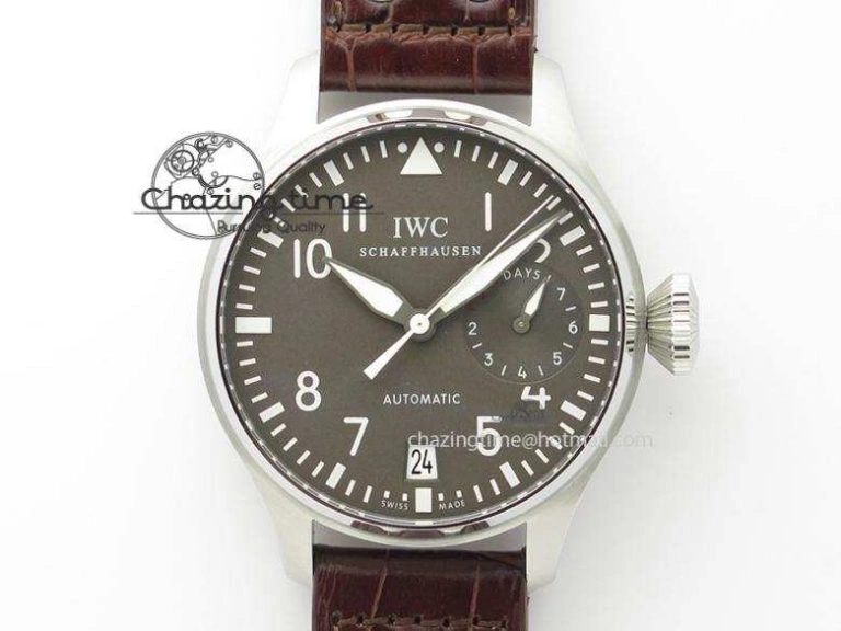 Big Pilot IW5009 Grey Dial ZF Edition Grey Dial On Brown Leather Strap A51111 (Fantasy Dial Color) Reliable 7326