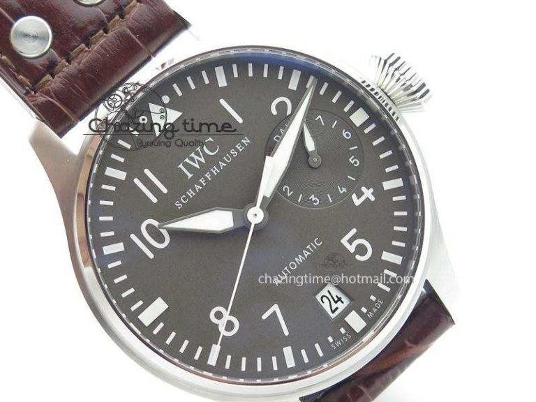 Big Pilot IW5009 Grey Dial ZF Edition Grey Dial On Brown Leather Strap A51111 (Fantasy Dial Color) Reliable 7326