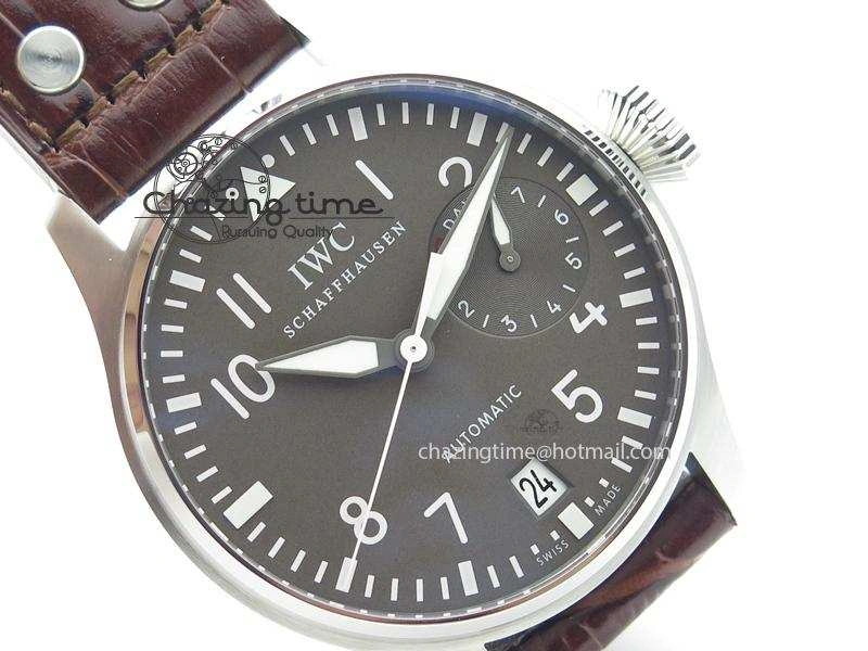 Big Pilot IW5009 Grey Dial ZF Edition Grey Dial On Brown Leather Strap A51111 (Fantasy Dial Color) Reliable 7326