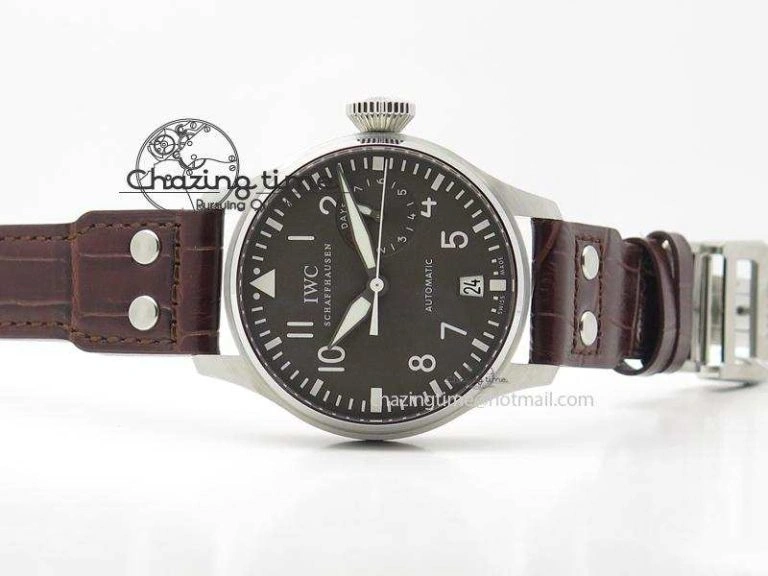 Big Pilot IW5009 Grey Dial ZF Edition Grey Dial On Brown Leather Strap A51111 (Fantasy Dial Color) Reliable 7326
