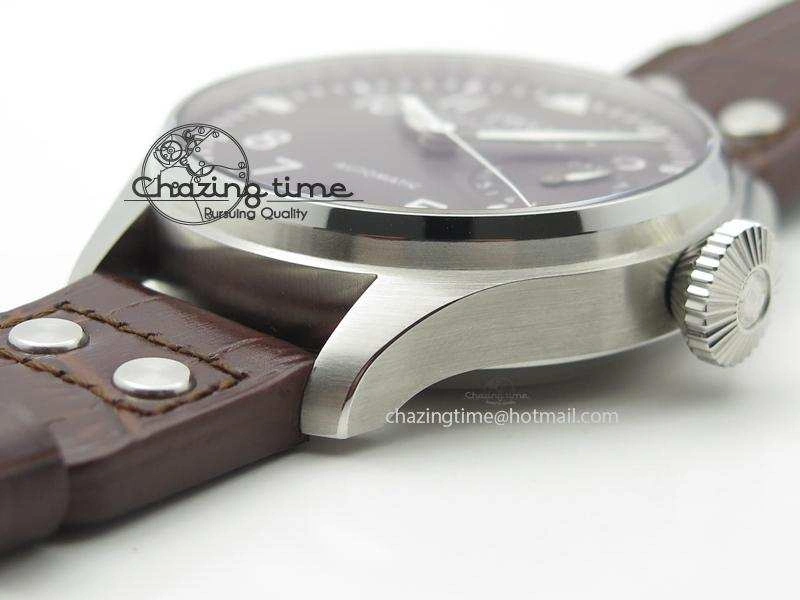 Big Pilot IW5009 Grey Dial ZF Edition Grey Dial On Brown Leather Strap A51111 (Fantasy Dial Color) Reliable 7326