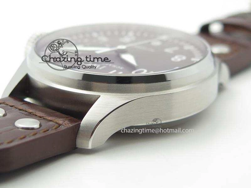 Big Pilot IW5009 Grey Dial ZF Edition Grey Dial On Brown Leather Strap A51111 (Fantasy Dial Color) Reliable 7326