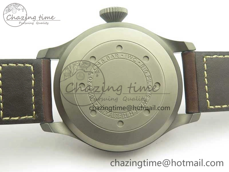 Big Pilot IW501004 Titanium ZF 1:1 Best Edition Black Dial On Brown Leather Strap A Resilient 7212