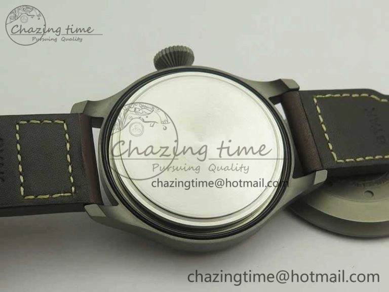 Big Pilot IW501004 Titanium ZF 1:1 Best Edition Black Dial On Brown Leather Strap A Resilient 7212