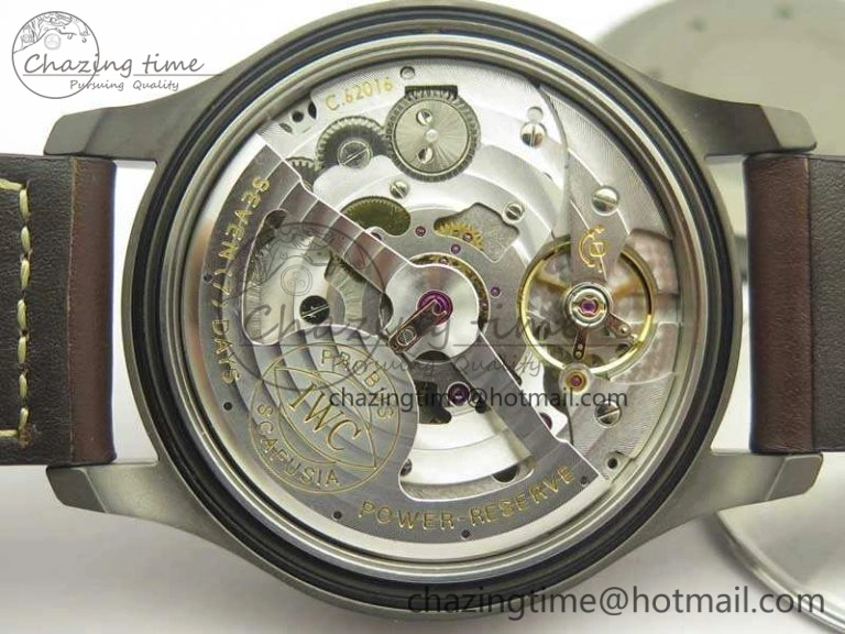 Big Pilot IW501004 Titanium ZF 1:1 Best Edition Black Dial On Brown Leather Strap A Resilient 7212