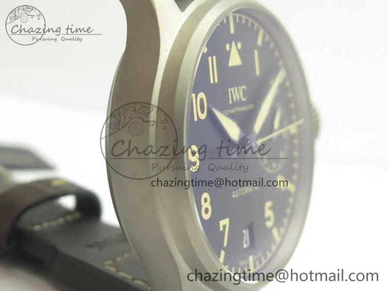 Big Pilot IW501004 Titanium ZF 1:1 Best Edition Black Dial On Brown Leather Strap A Resilient 7212