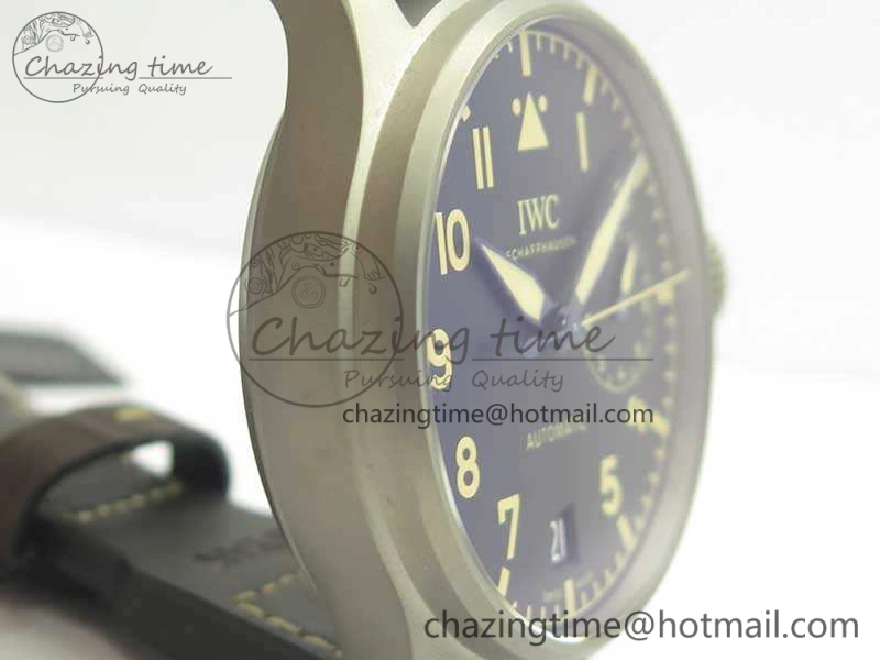Big Pilot IW501004 Titanium ZF 1:1 Best Edition Black Dial On Brown Leather Strap A Resilient 7212