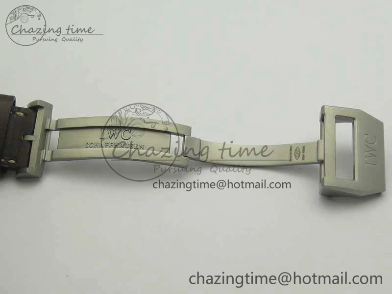 Big Pilot IW501004 Titanium ZF 1:1 Best Edition Black Dial On Brown Leather Strap A Resilient 7212