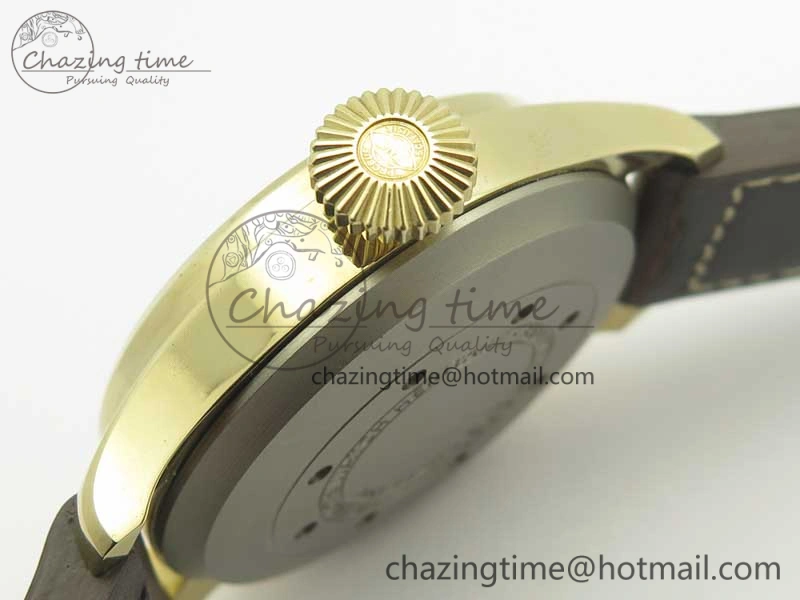 SmoothTexture Big Pilot IW501005 Real Bronze ZF 1:1 Best Edition Black Dial on Brown Leather Strap A 7192