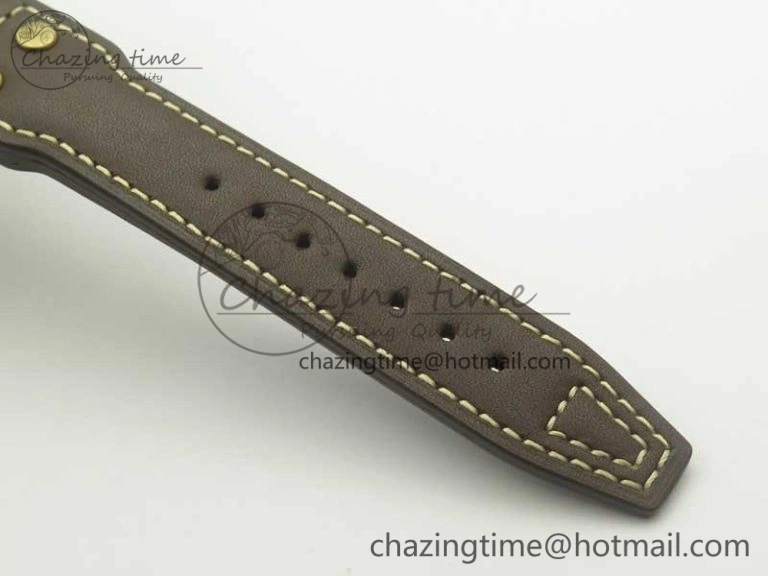 SmoothTexture Big Pilot IW501005 Real Bronze ZF 1:1 Best Edition Black Dial on Brown Leather Strap A 7192