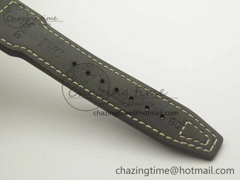 SmoothTexture Big Pilot IW501005 Real Bronze ZF 1:1 Best Edition Black Dial on Brown Leather Strap A 7192