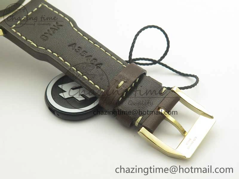 SmoothTexture Big Pilot IW501005 Real Bronze ZF 1:1 Best Edition Black Dial on Brown Leather Strap A 7192