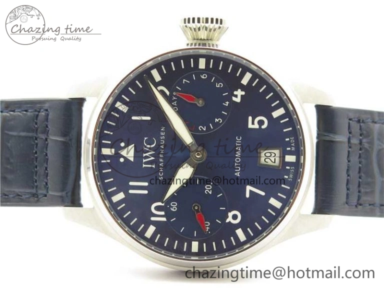 SoftTouch Big Pilot IW501008 “Boutique London” SS ZF Best Edition Blue Dial on Blue Leather Strap A 7106