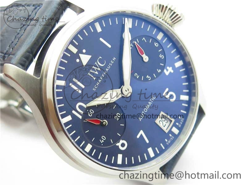 SoftTouch Big Pilot IW501008 “Boutique London” SS ZF Best Edition Blue Dial on Blue Leather Strap A 7106