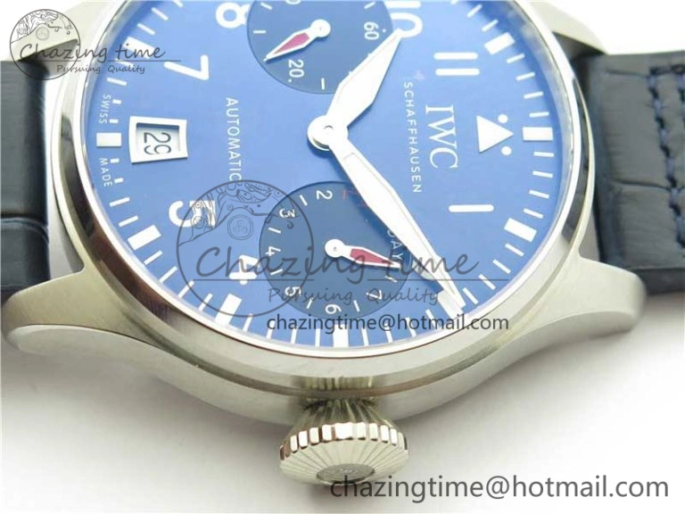 SoftTouch Big Pilot IW501008 “Boutique London” SS ZF Best Edition Blue Dial on Blue Leather Strap A 7106
