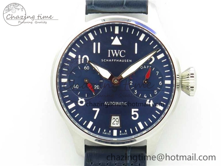 SoftTouch Big Pilot IW501008 “Boutique London” SS ZF Best Edition Blue Dial on Blue Leather Strap A 7106