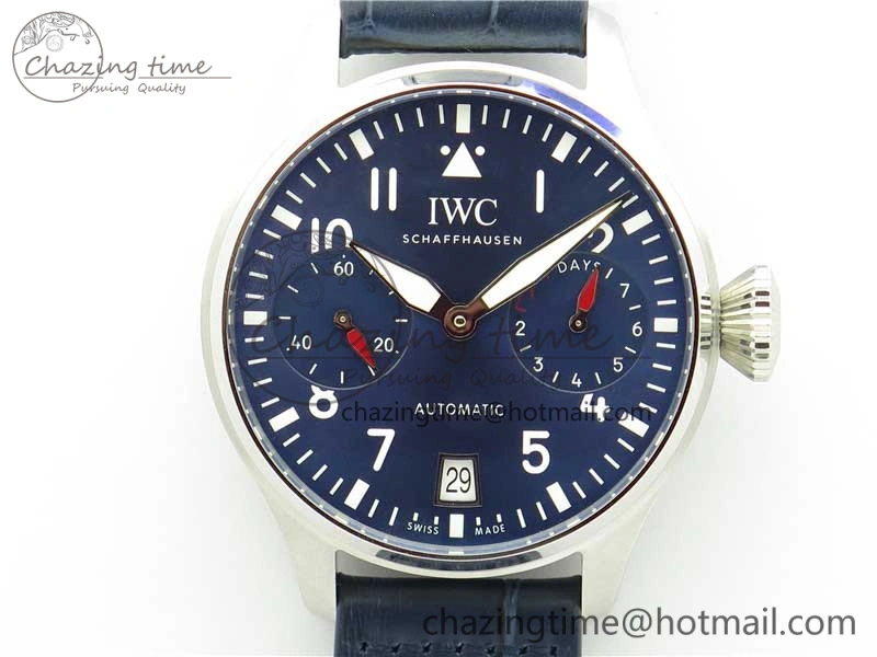 SoftTouch Big Pilot IW501008 “Boutique London” SS ZF Best Edition Blue Dial on Blue Leather Strap A 7106