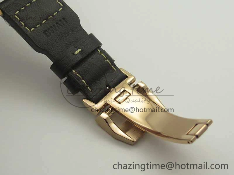 Big Pilot IW510301 Satin-Polished RG YLF Best Edition Black Dial On Leather Strap A Original 7222