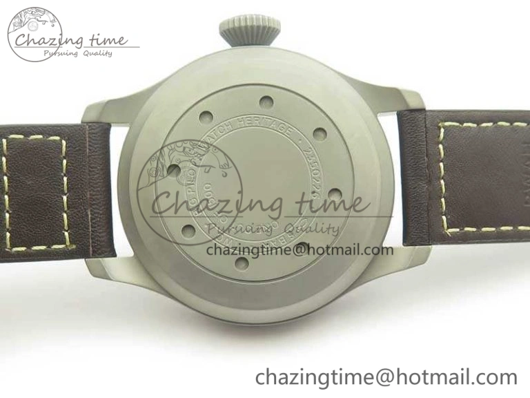 Big Pilot IW510301 Satin-Polished SS YLF Best Edition Black Dial On Leather Strap A Chic 7213