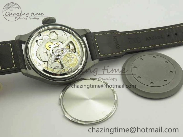 Big Pilot IW510301 Satin-Polished SS YLF Best Edition Black Dial On Leather Strap A Chic 7213