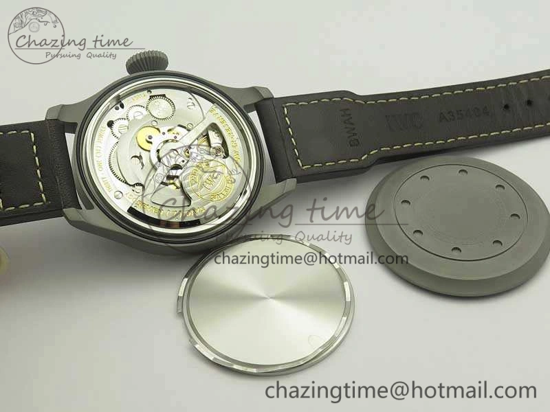 Big Pilot IW510301 Satin-Polished SS YLF Best Edition Black Dial On Leather Strap A Chic 7213