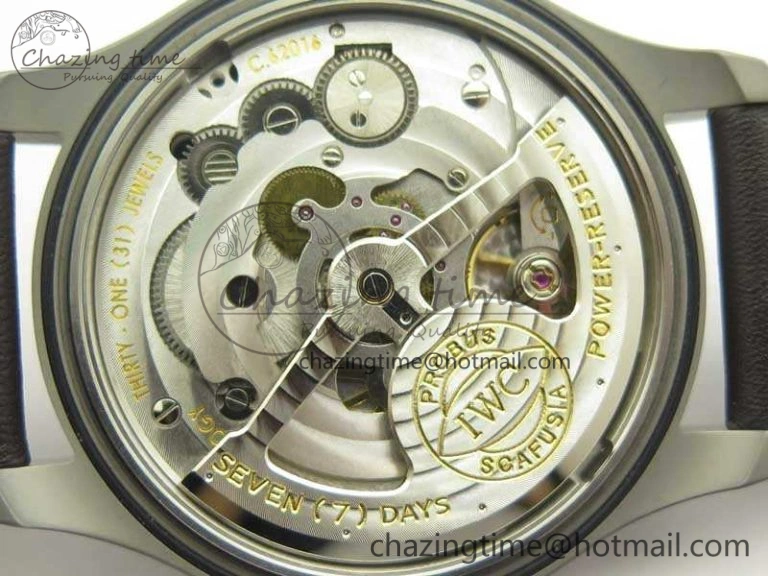 Big Pilot IW510301 Satin-Polished SS YLF Best Edition Black Dial On Leather Strap A Chic 7213