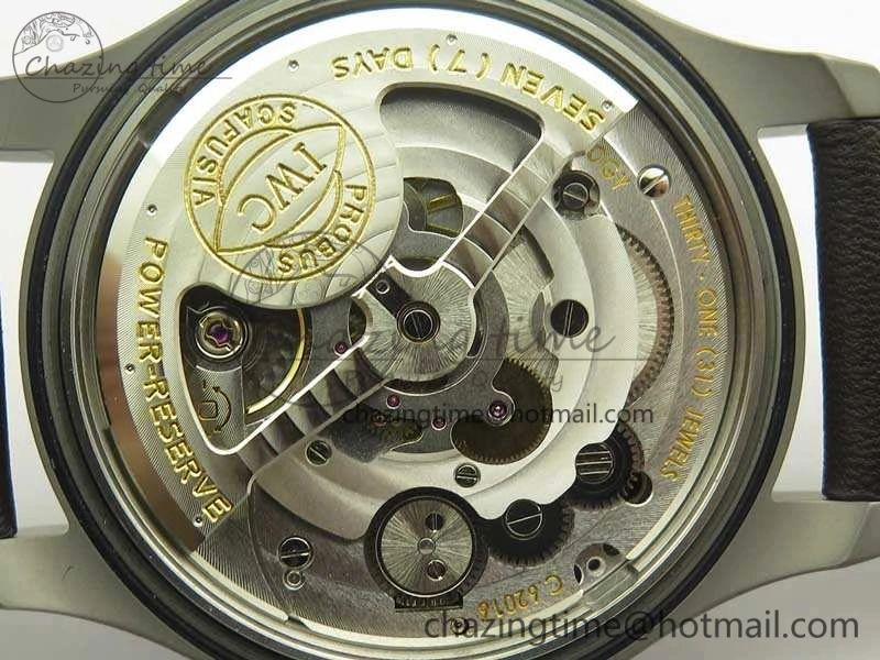 Big Pilot IW510301 Satin-Polished SS YLF Best Edition Black Dial On Leather Strap A Chic 7213