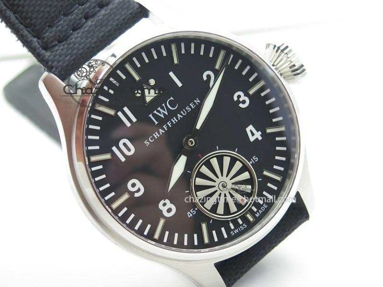 Affordable Big Pilot “Markus Buhler” IW5003 Turbine Movement On Black Strap A 7378