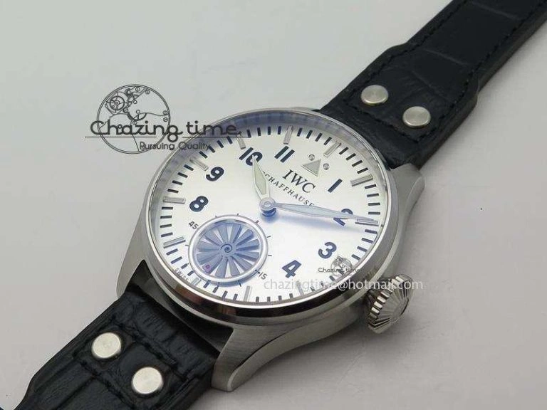 Thermal Big Pilot “Markus Buhler” IW5003 Turbine V6F Best Edition Silver Dial On Leather Strap A 7315