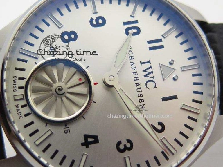 Thermal Big Pilot “Markus Buhler” IW5003 Turbine V6F Best Edition Silver Dial On Leather Strap A 7315
