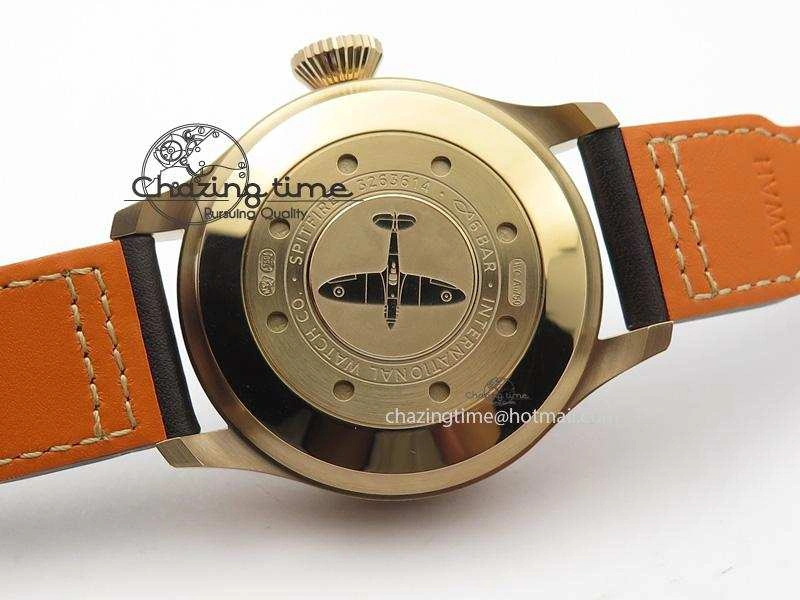 Vibrant Big Pilot Real PR 2016 IW500917 RG ZF Best Edition Gray Dial On Brown Leather Strap A 7290