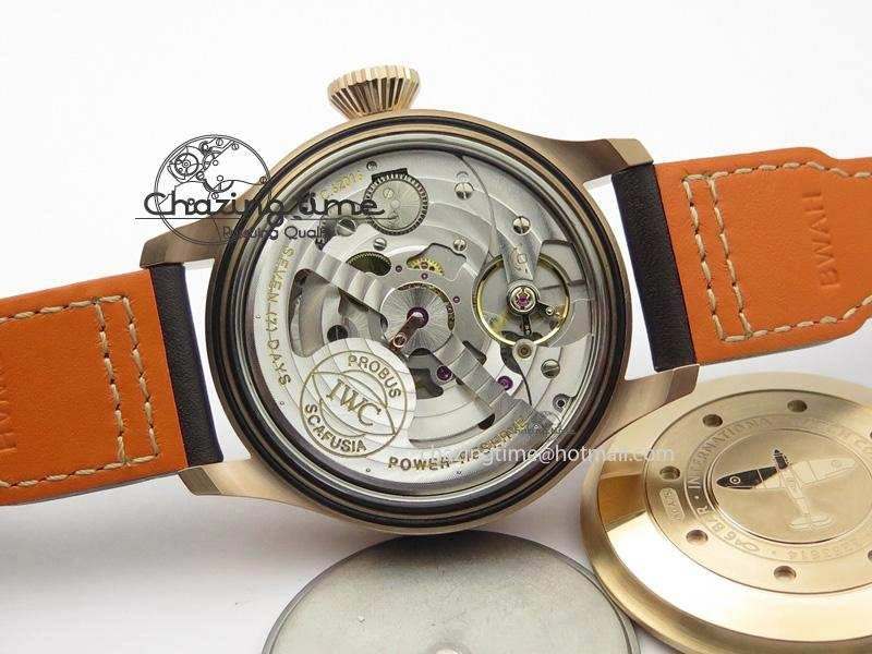 Vibrant Big Pilot Real PR 2016 IW500917 RG ZF Best Edition Gray Dial On Brown Leather Strap A 7290